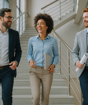 trois personnes dynamiques